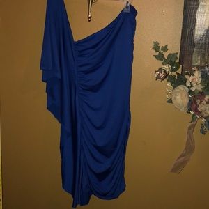 Dereon One shoulder Rouching dress